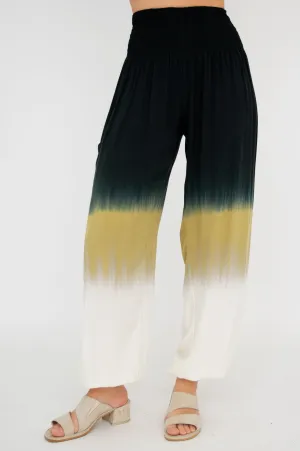 Embra Pants, Black Dip-Dye