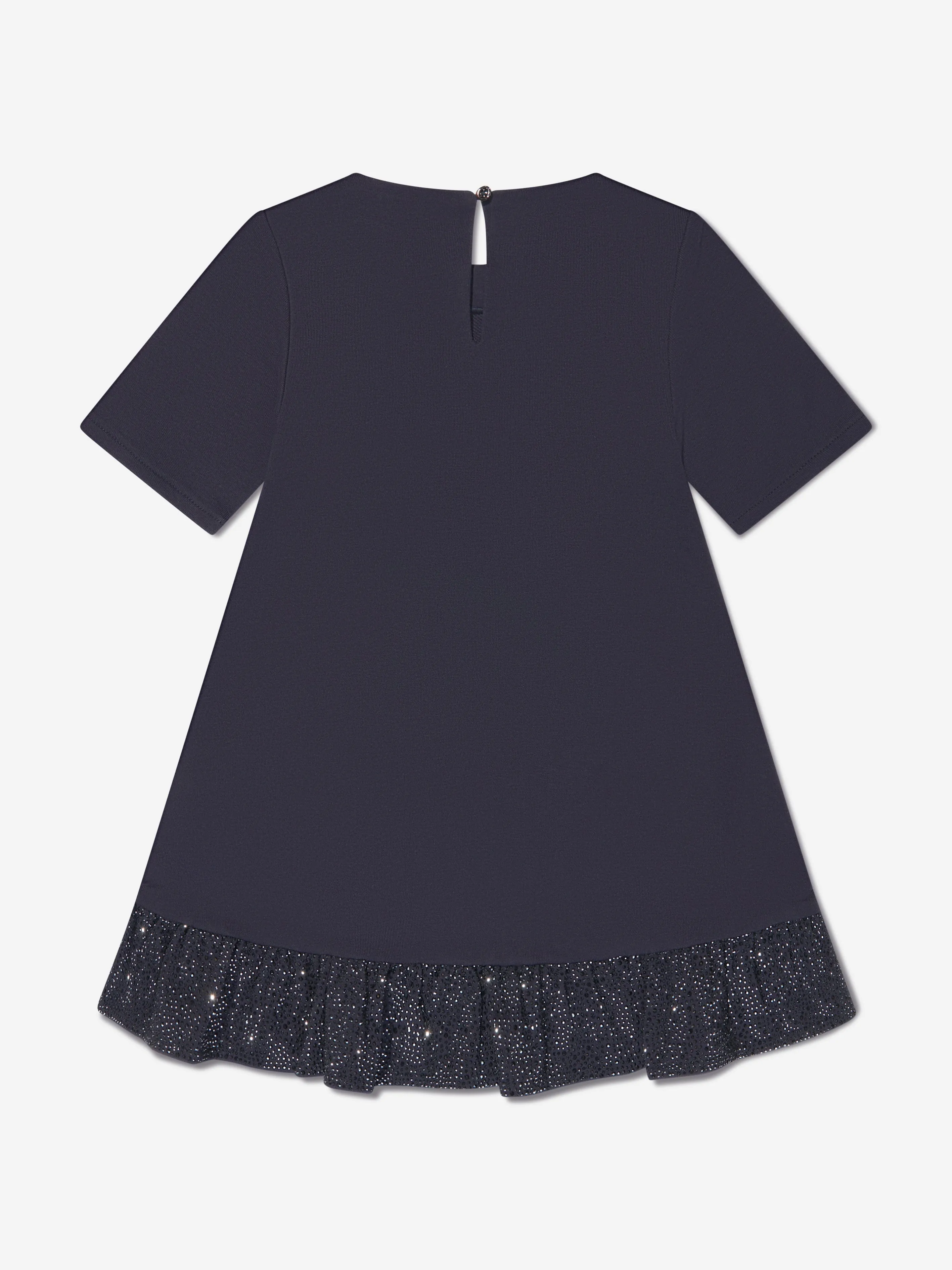 Emporio Armani Girls Side Sequin Dress In Navy