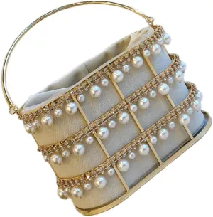 Fashionable Alloy Cage Bag Evening Clutch Handbag for Women Clutch Purse for Special Occasions
