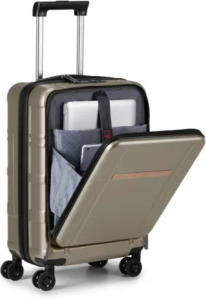 Fits for 20' Extensible Carry on Luggage 22x14x9 PC ABS Hard Shell Suitcase Front Pocket