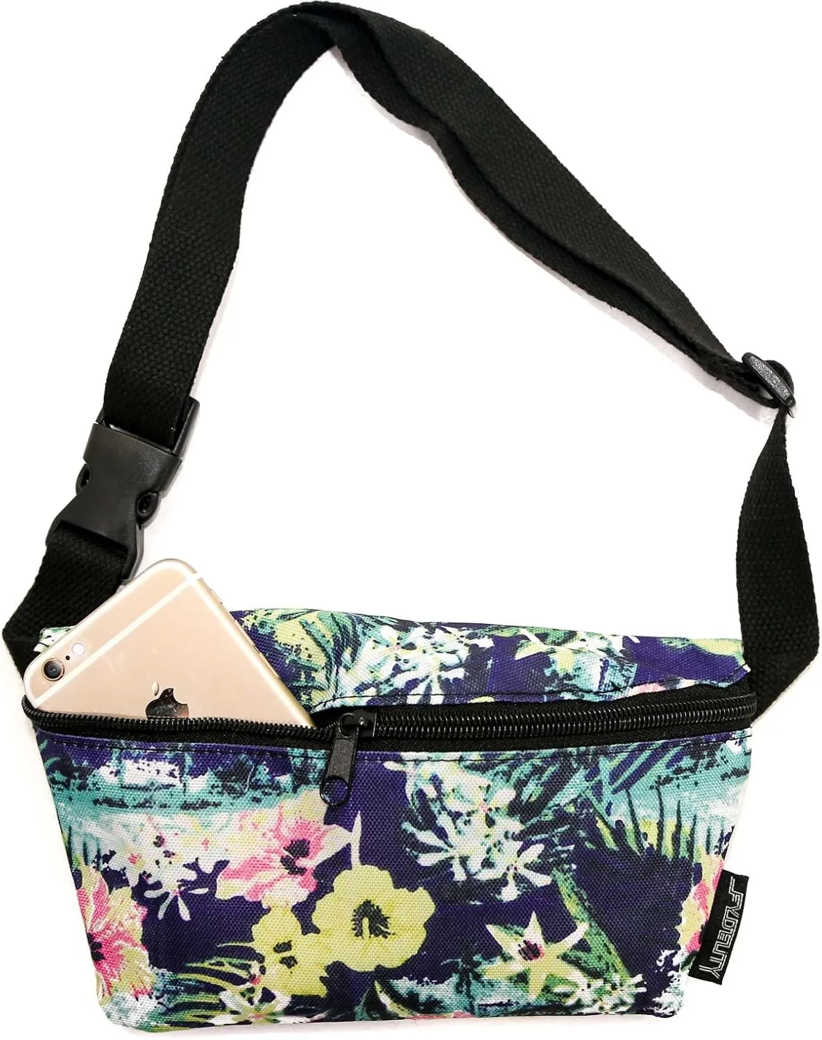 Floral Blue Fanny Pack Crossbody Bags for Women Festival Bag Cute Fanny Packs for Women Fashionable Concert Rave Accessories Small Fanny Pack for Men Womens Fashion Belt Waist Hip Bum Slim 90