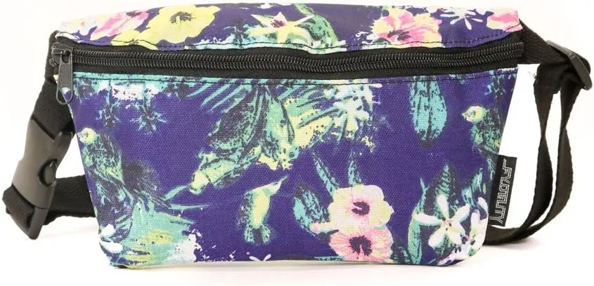 Floral Blue Fanny Pack Crossbody Bags for Women Festival Bag Cute Fanny Packs for Women Fashionable Concert Rave Accessories Small Fanny Pack for Men Womens Fashion Belt Waist Hip Bum Slim 90