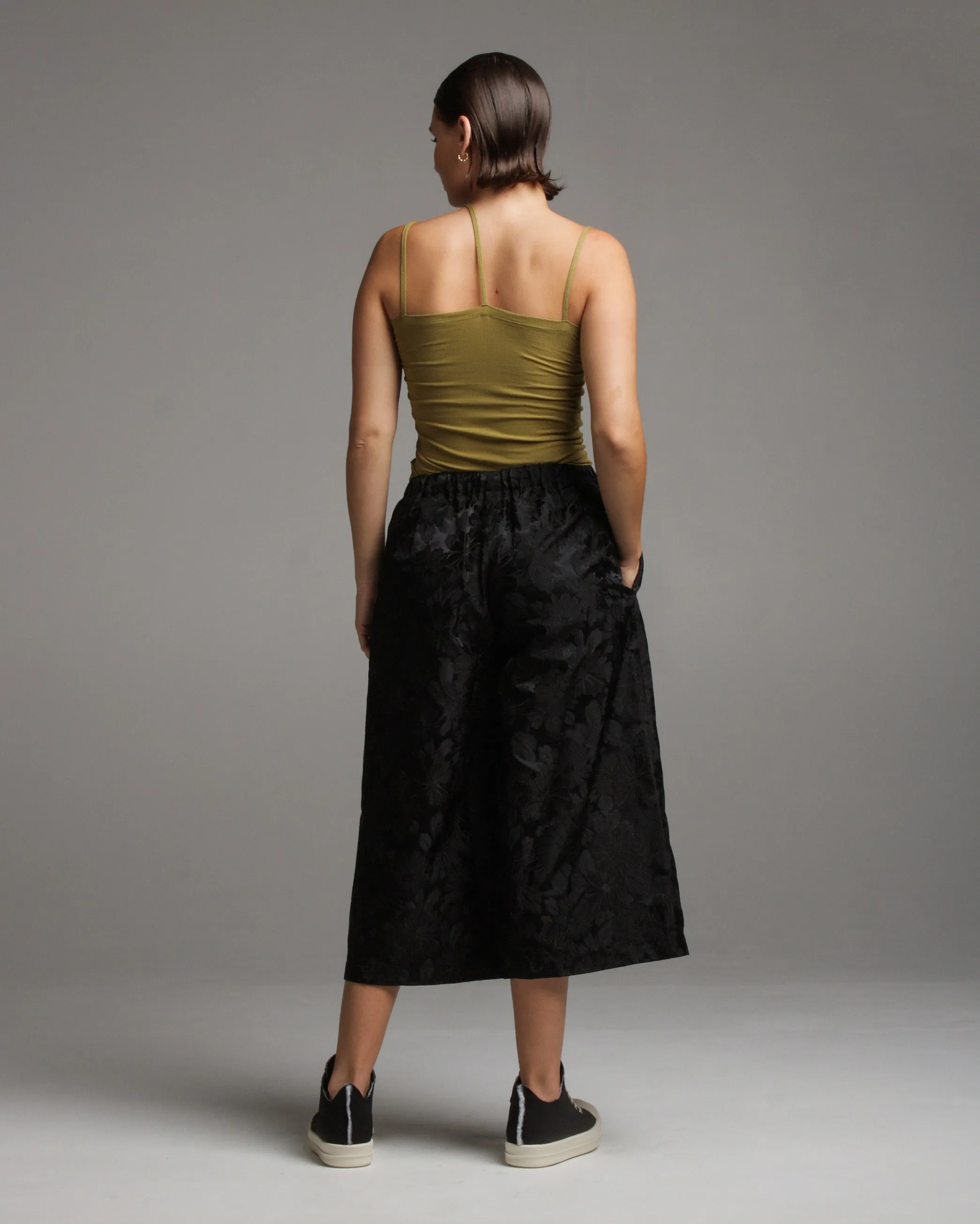 Floral Jacquard Wide Trouser