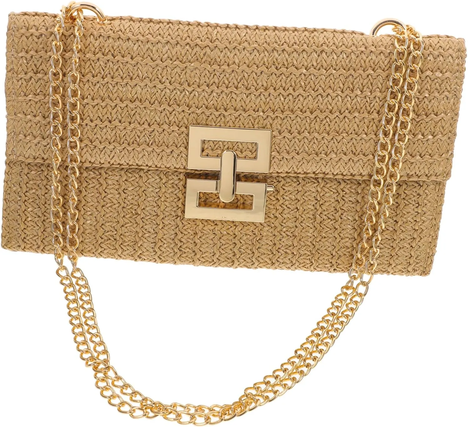 GALPADA Handbag Woven Clutch Purse with Chain Bag for Party Evening Out Stylish and Versatile