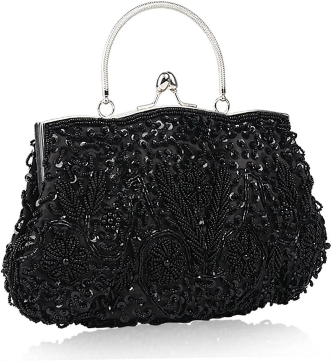 GALPADA Party Handbag Bride Handbags Pearl Handbags Purse for Banquet Dinner Party Bags