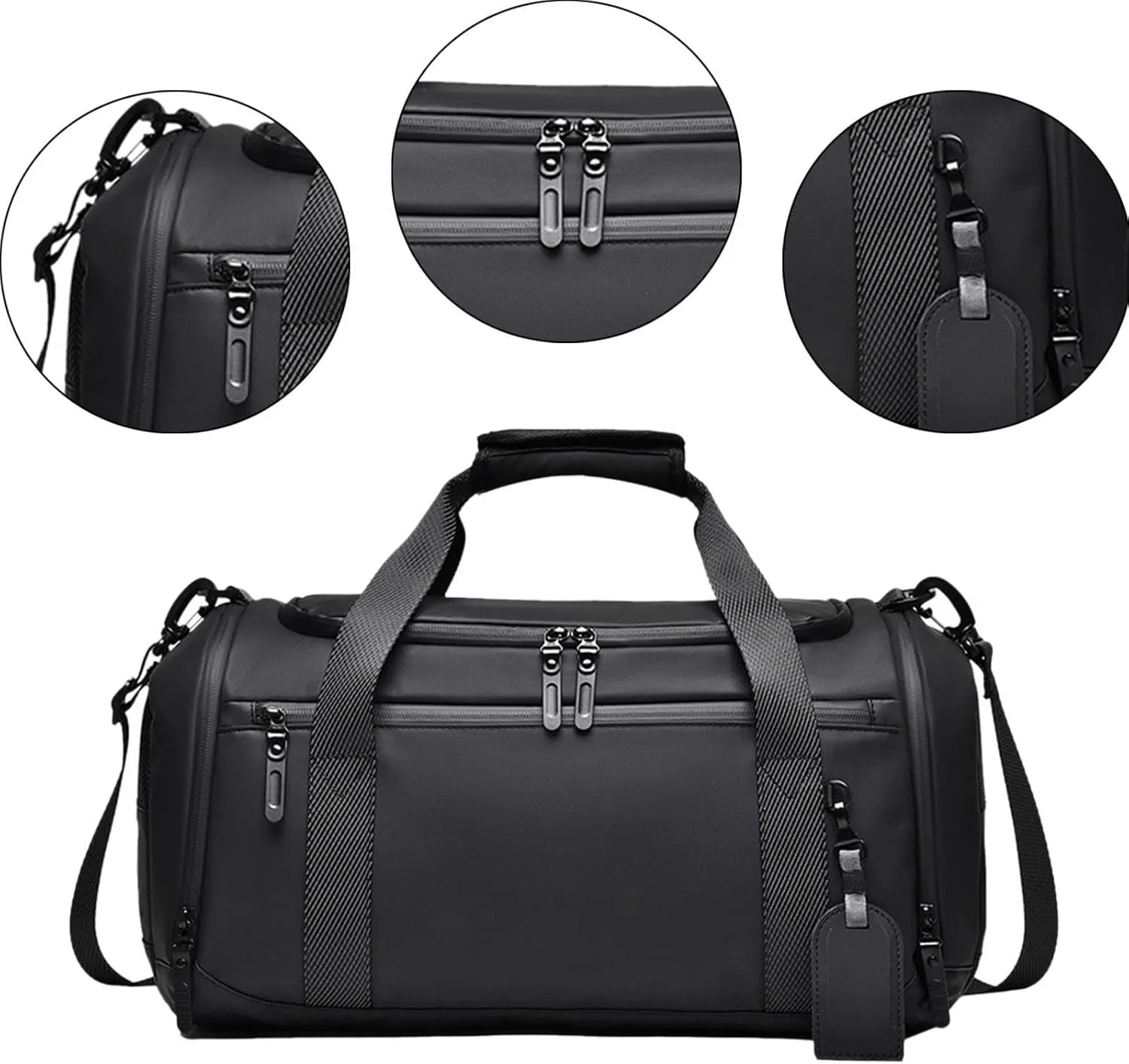 Garment Duffel Bag Travel Garment Bag Shoulder Bag Shoulder Strap Travel Duffel Bag Business Travel Bag for Hiking, Black