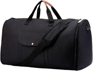 Garment Duffle Bag Travel Suit Bag Garment Bag for Travel Business for Men Extra Large Water Resistant Luggage Bag Travel Bag, Black