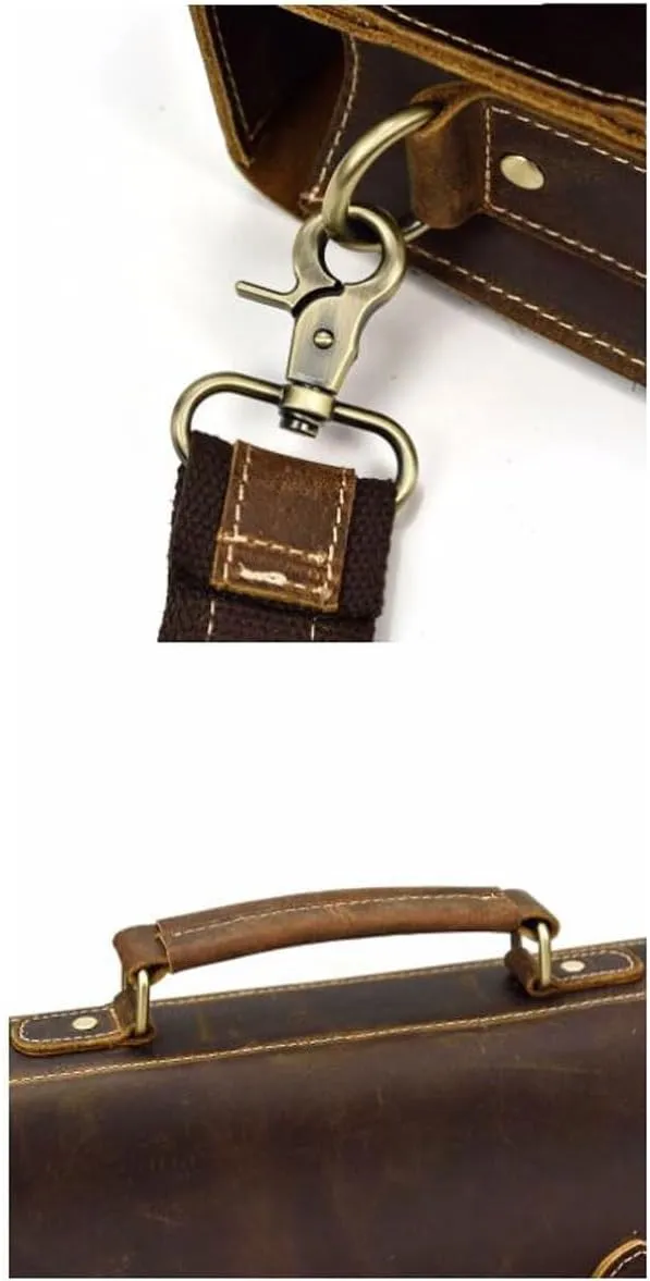 Genuine Leather Handbags Briefcases Mens Laptop Bags Messenger Shoulder Bags Computer Carrying Cases