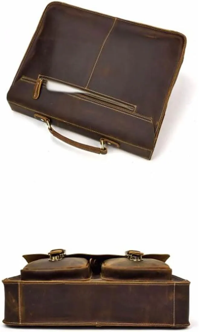 Genuine Leather Handbags Briefcases Mens Laptop Bags Messenger Shoulder Bags Computer Carrying Cases