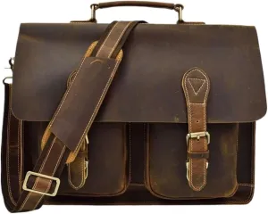 Genuine Leather Handbags Briefcases Mens Laptop Bags Messenger Shoulder Bags Computer Carrying Cases