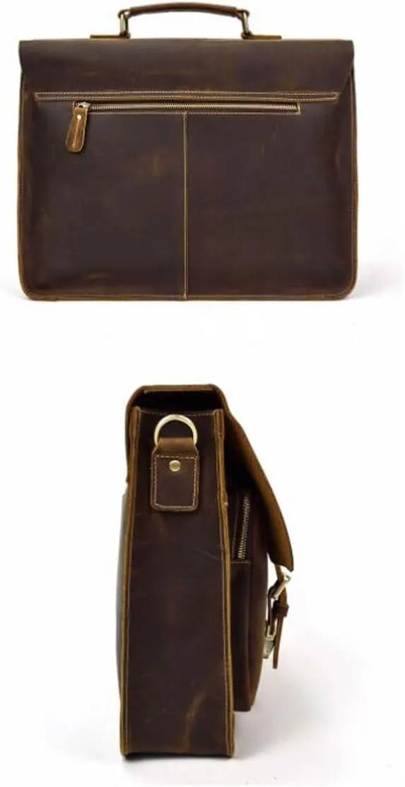 Genuine Leather Handbags Briefcases Mens Laptop Bags Messenger Shoulder Bags Computer Carrying Cases