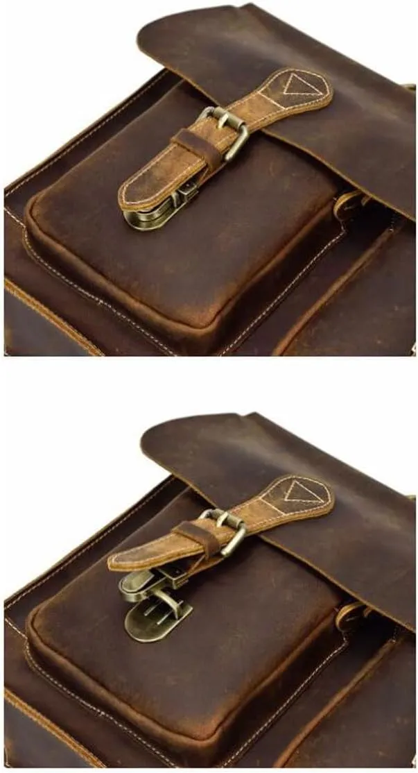 Genuine Leather Handbags Briefcases Mens Laptop Bags Messenger Shoulder Bags Computer Carrying Cases