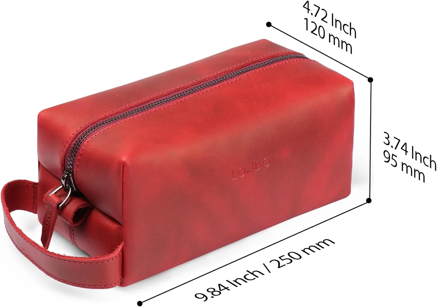 Genuine Leather Travel Toiletry, Makeup, Shaving Organizer Bag - Dopp Kits - Unisex