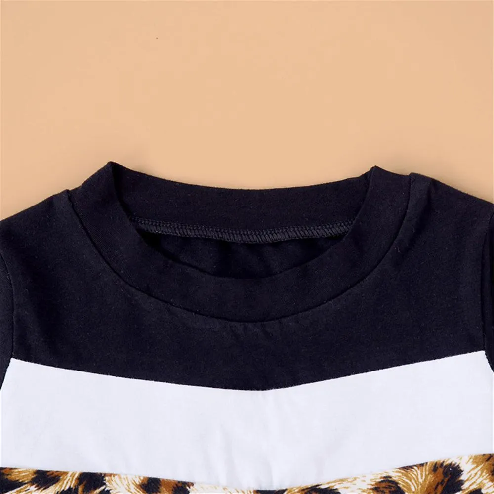 Girls Long Sleeve Leopard Top & Trousers Kids Wholesale Clothing