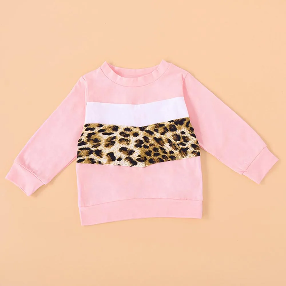 Girls Long Sleeve Leopard Top & Trousers Kids Wholesale Clothing