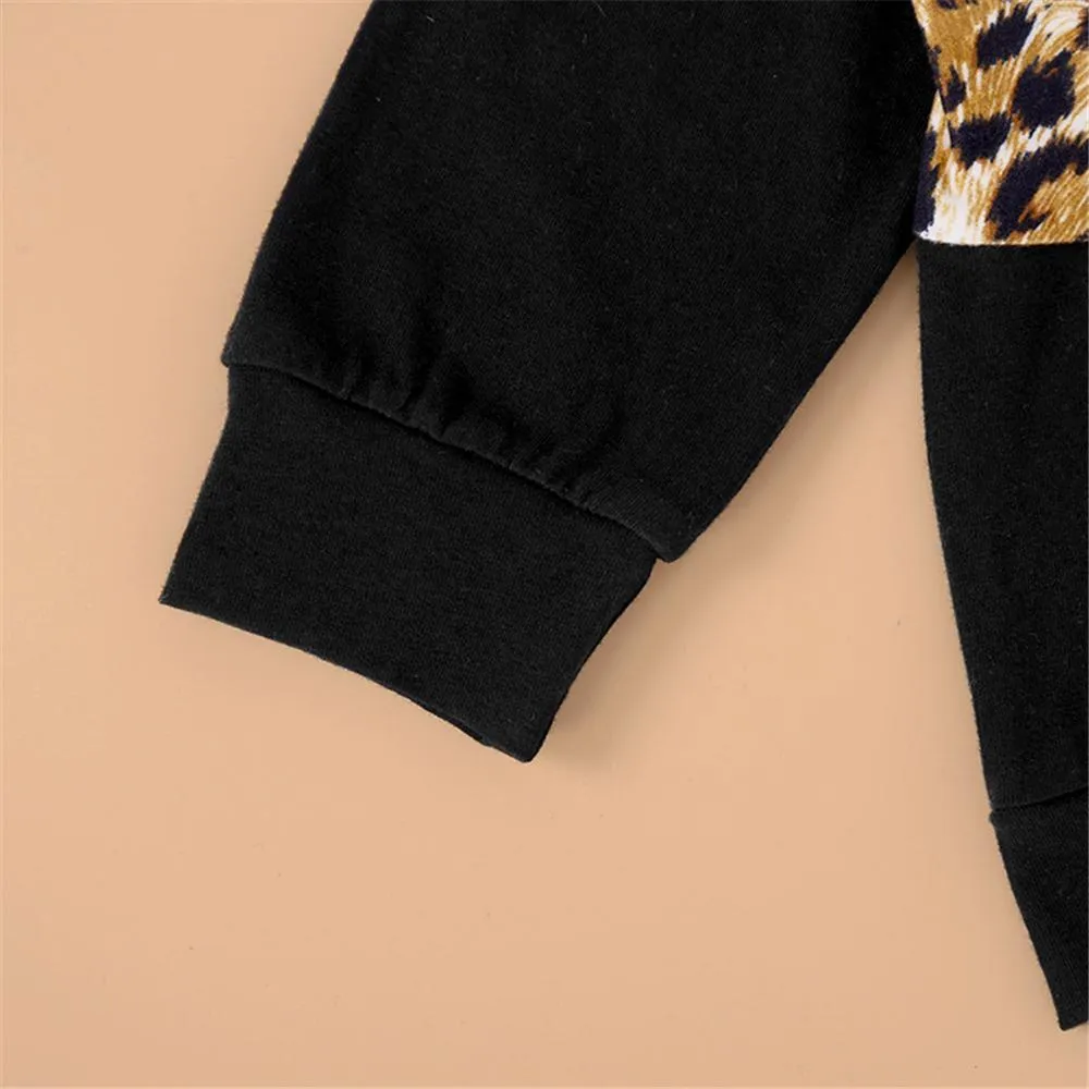 Girls Long Sleeve Leopard Top & Trousers Kids Wholesale Clothing