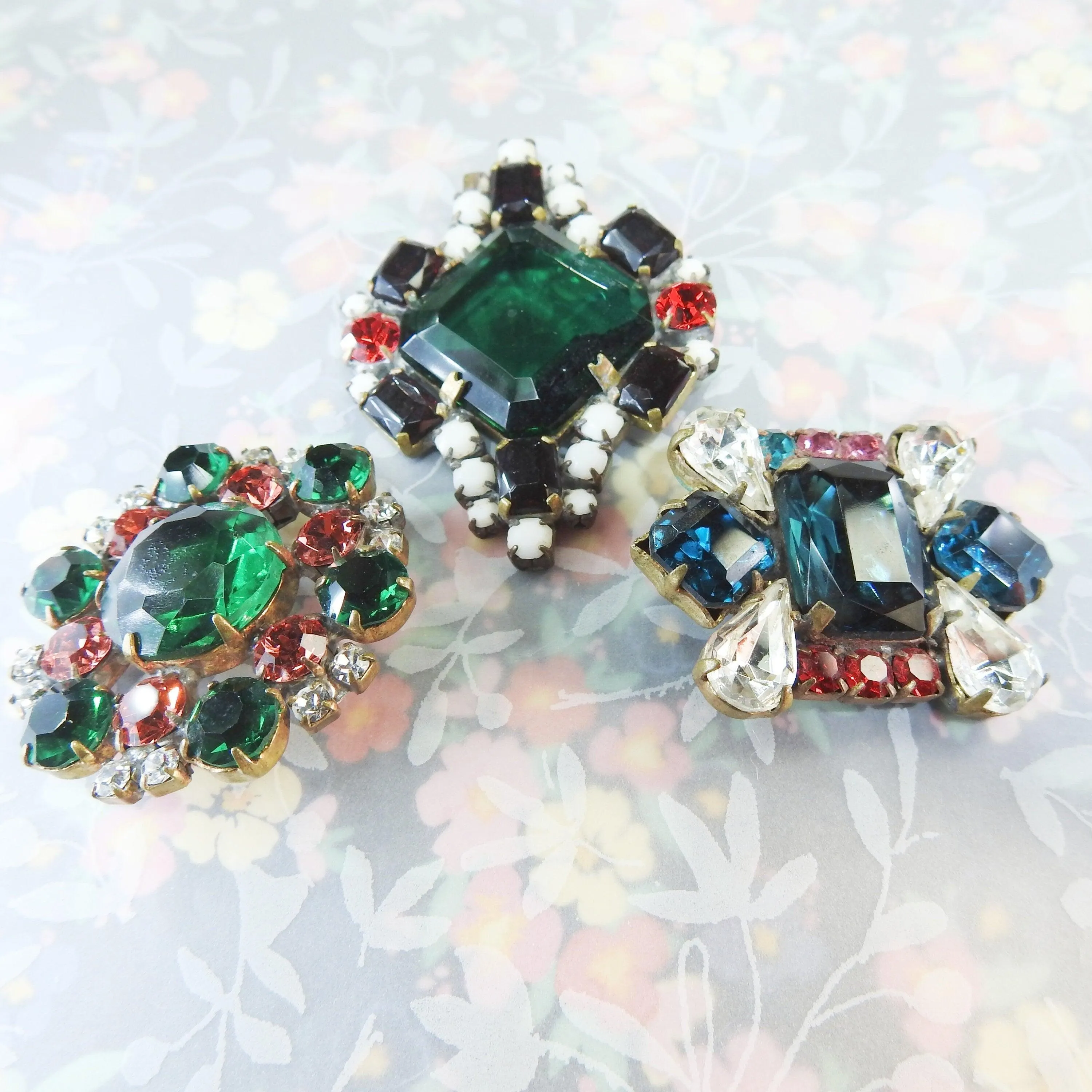 Glass sewing embellishments