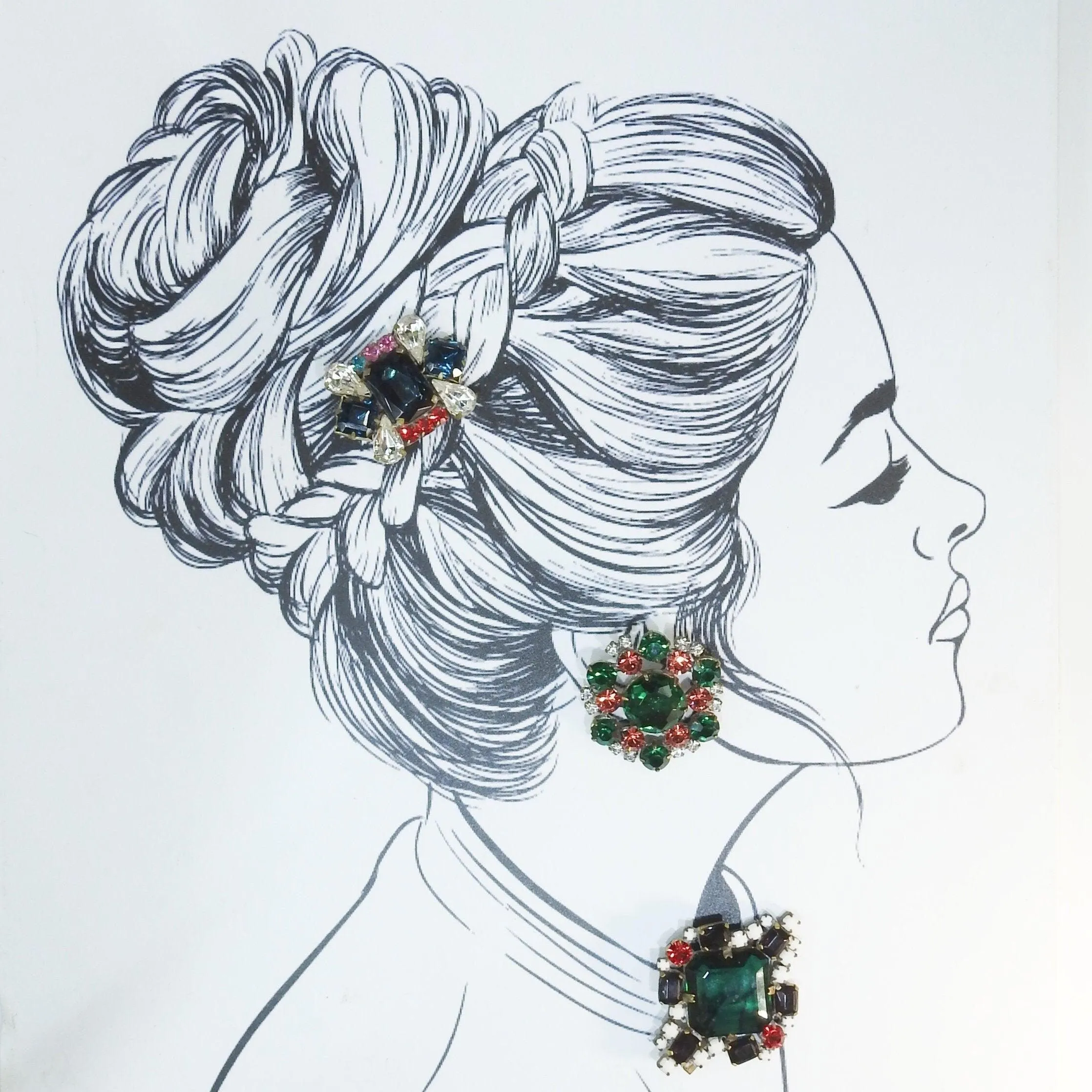 Glass sewing embellishments
