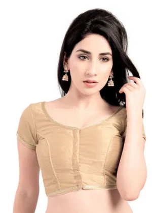Gold Brocade Front Open Blouse