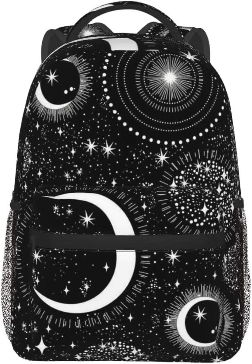 Gothic Goth Horror Backpack,Fashion Bat Pattern Daypack Computer Backpacks Bookbag for Men Women
