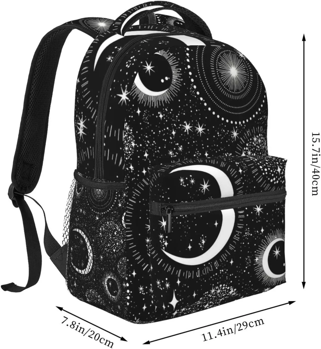 Gothic Goth Horror Backpack,Fashion Bat Pattern Daypack Computer Backpacks Bookbag for Men Women