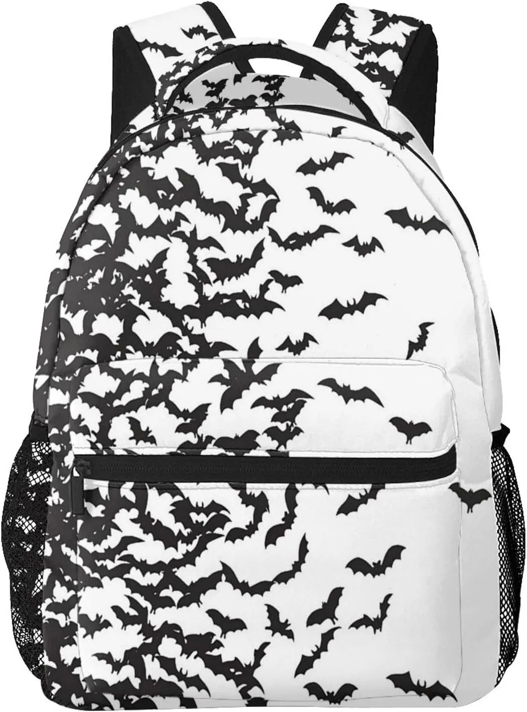 Gothic Goth Horror Backpack,Fashion Bat Pattern Daypack Computer Backpacks Bookbag for Men Women
