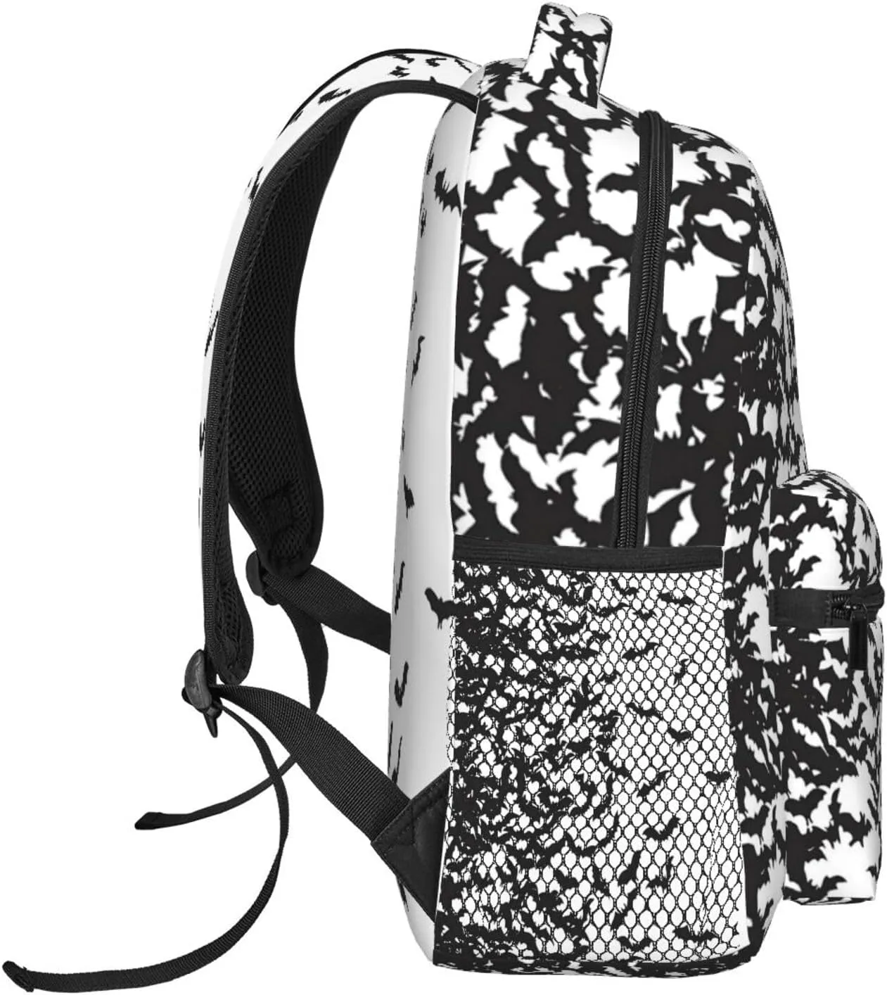Gothic Goth Horror Backpack,Fashion Bat Pattern Daypack Computer Backpacks Bookbag for Men Women