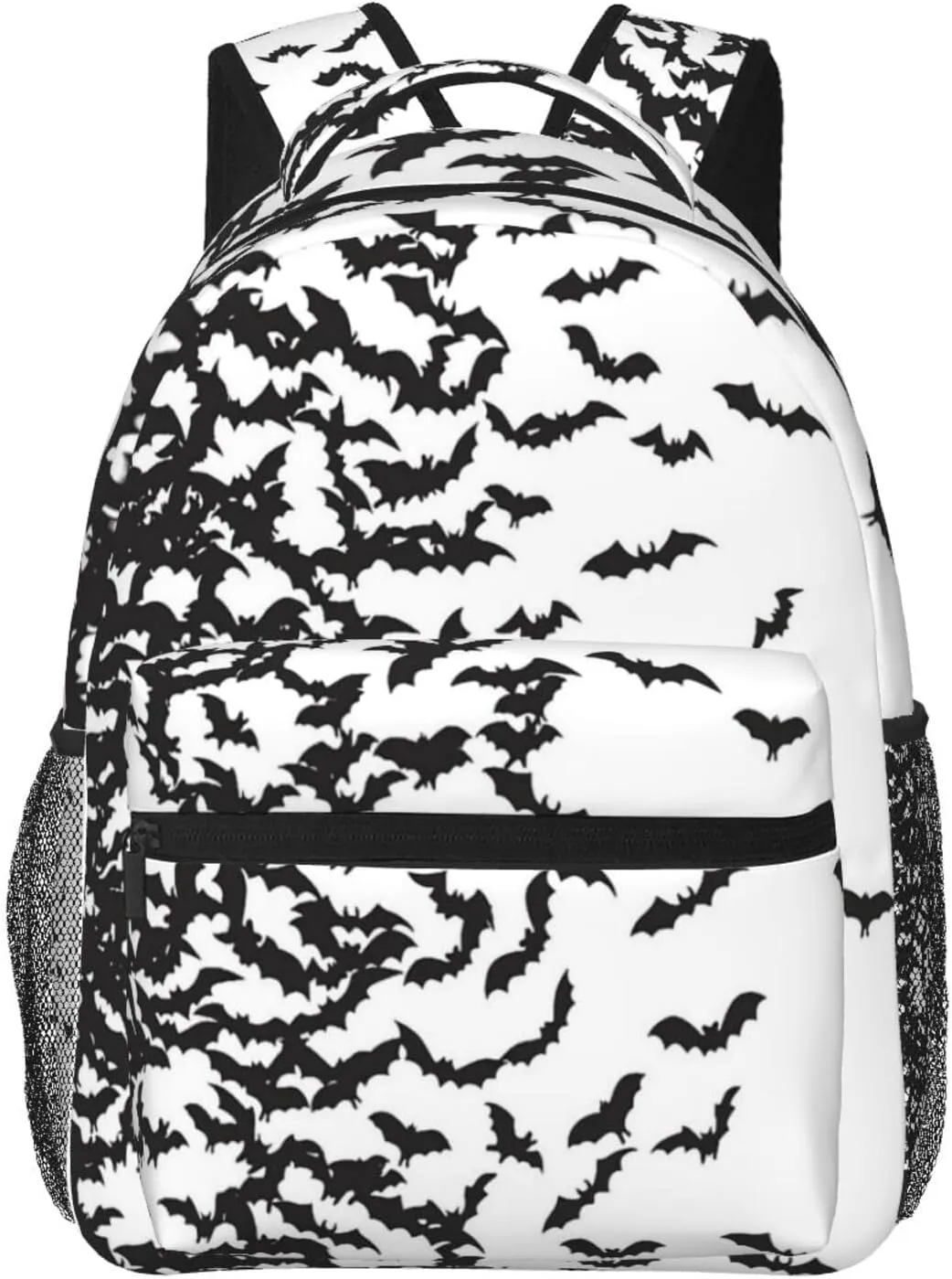 Gothic Goth Horror Backpack,Fashion Bat Pattern Daypack Computer Backpacks Bookbag for Men Women