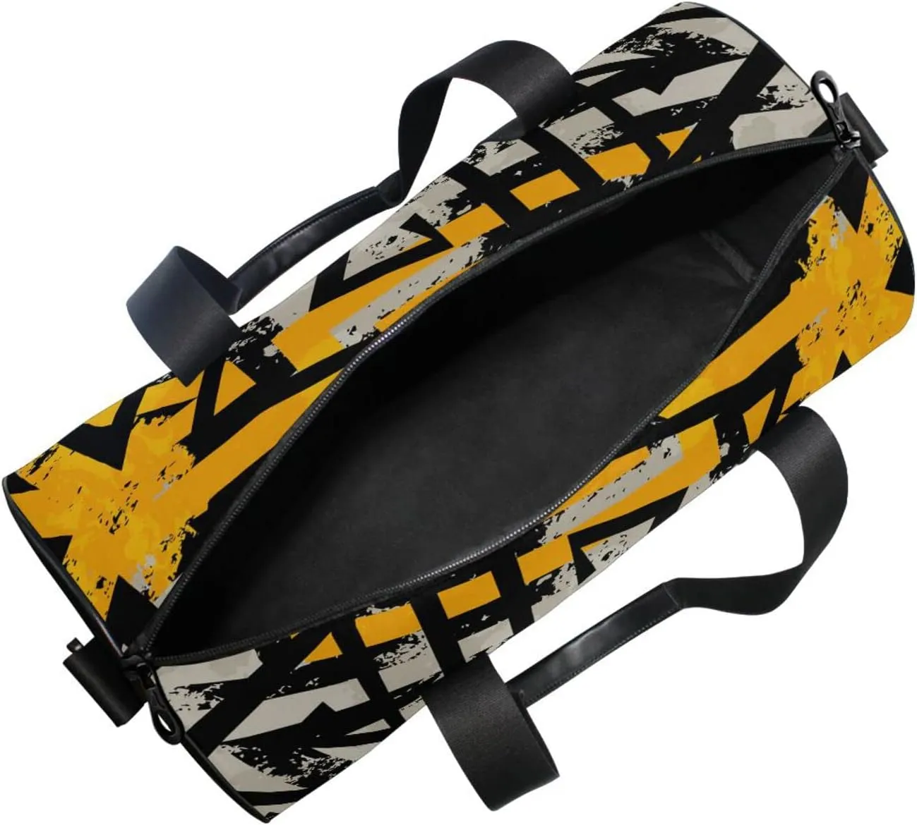 Gym Bag for Women and Men Small Duffel Bag for Sports Travel Weekender Overnight Vacation Beach Lightweight Carry on Bag for Boys Girls Abstract Gray Orange