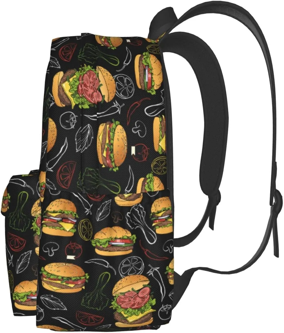 Hamburger Backpack Travel Backpack for Women Men Work Laptop backpacks Carry on Backpack Computer Backpack Casual Daypack for Hiking Camping Climbing Gifts