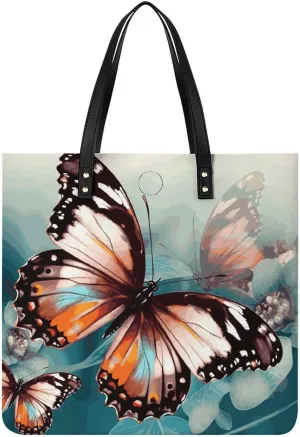 Handbags for WomenBeautiful ButterflyTrendy Vegan Leather Hobo Handbags,Women's Soft Bucket Bag For Women - Ladies Handbags For Work, Travel, Casual Use,Birthday Gifts
