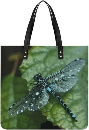 Handbags for WomenBlue DragonflyTrendy Vegan Leather Hobo Handbags,Women's Soft Bucket Bag For Women - Ladies Handbags For Work, Travel, Casual Use,Birthday Gifts