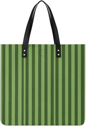 Handbags for WomenClassic Green StripedTrendy Vegan Leather Hobo Handbags,Women's Soft Bucket Bag For Women - Ladies Handbags For Work, Travel, Casual Use,Birthday Gifts
