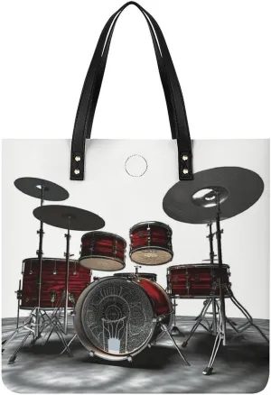 Handbags for WomenCool Drum SetTrendy Vegan Leather Hobo Handbags,Women's Soft Bucket Bag For Women - Ladies Handbags For Work, Travel, Casual Use,Birthday Gifts