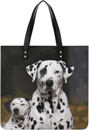 Handbags for WomenDalmatian DogTrendy Vegan Leather Hobo Handbags,Women's Soft Bucket Bag For Women - Ladies Handbags For Work, Travel, Casual Use,Birthday Gifts