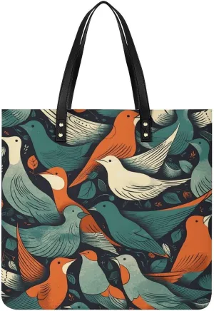 Handbags for WomenFlock of BirdsTrendy Vegan Leather Hobo Handbags,Women's Soft Bucket Bag For Women - Ladies Handbags For Work, Travel, Casual Use,Birthday Gifts