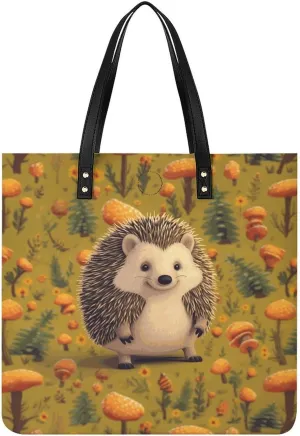 Handbags for WomenHedgehogTrendy Vegan Leather Hobo Handbags,Women's Soft Bucket Bag For Women - Ladies Handbags For Work, Travel, Casual Use,Birthday Gifts