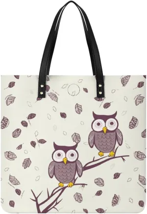 Handbags for WomenOwl Tree BranchesTrendy Vegan Leather Hobo Handbags,Women's Soft Bucket Bag For Women - Ladies Handbags For Work, Travel, Casual Use,Birthday Gifts
