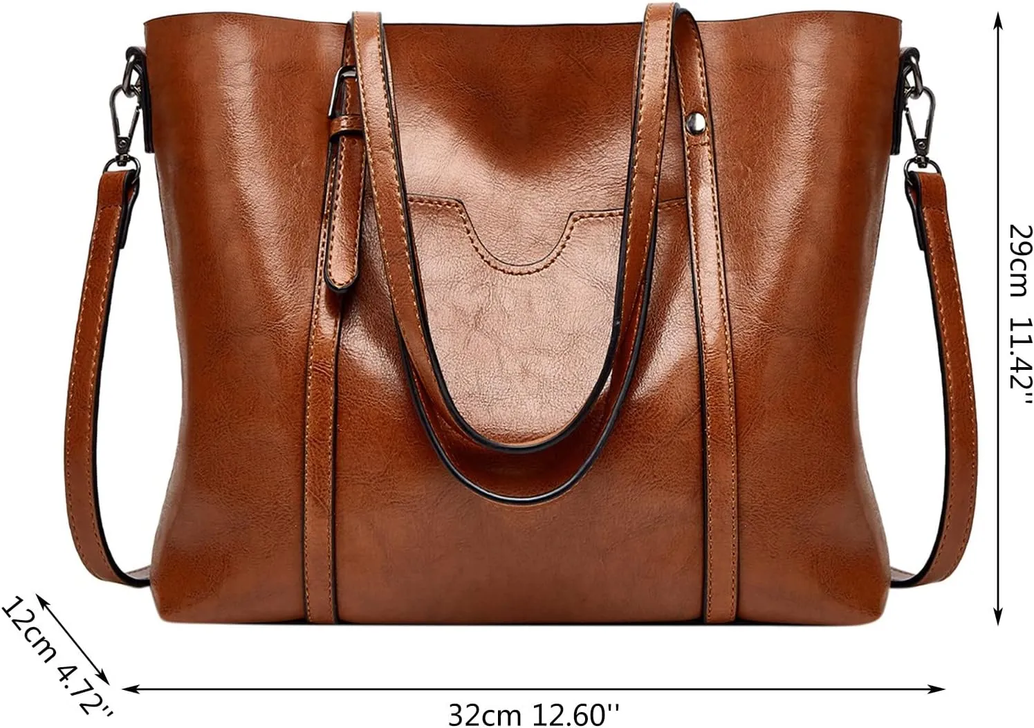 Handbags for Womens PU Leather Zipper Tote Bag Purse Roomy Crossbody Classic Satchel Hobo Shoulder Bags