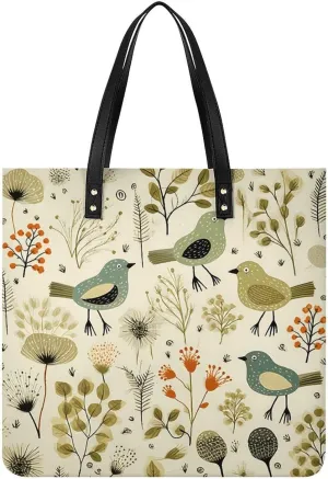 Handbags for WomenYellow Leaves ChickenTrendy Vegan Leather Hobo Handbags,Women's Soft Bucket Bag For Women - Ladies Handbags For Work, Travel, Casual Use,Birthday Gifts