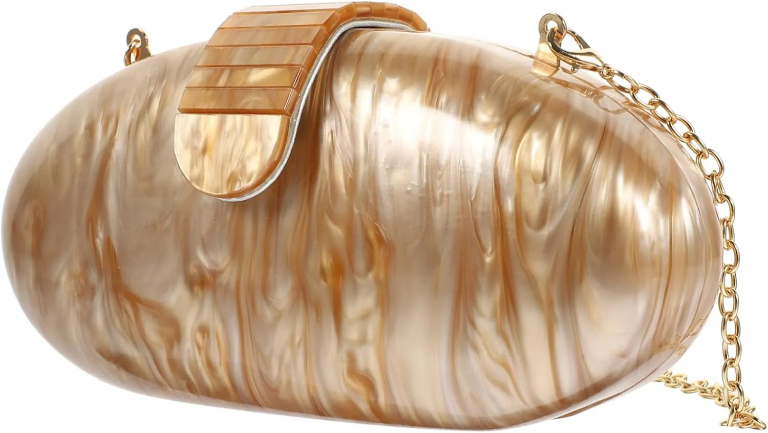 High-end and Elegant Acrylic Clutch Bag Small Size Handbag Tote Chain Strap Perfect for Dinner Banquet Christmas Show