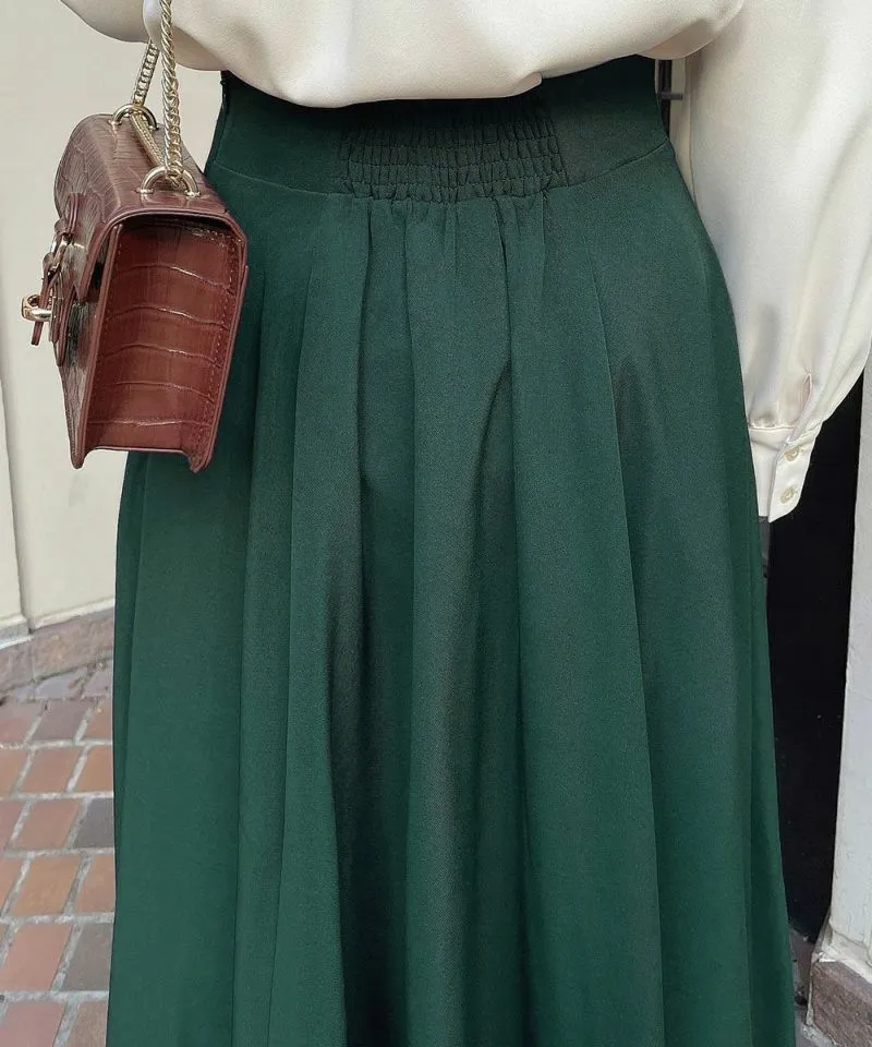 High Waist Scalloped Flare Skirt / an another angelus [53BG02p005].