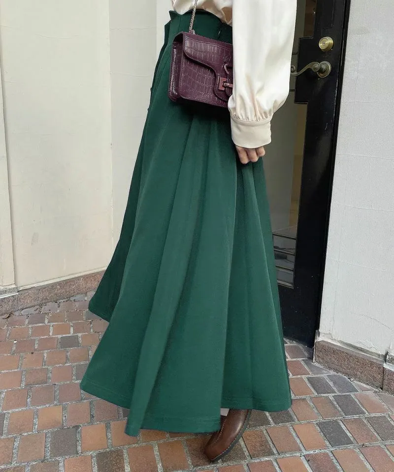 High Waist Scalloped Flare Skirt / an another angelus [53BG02p005].