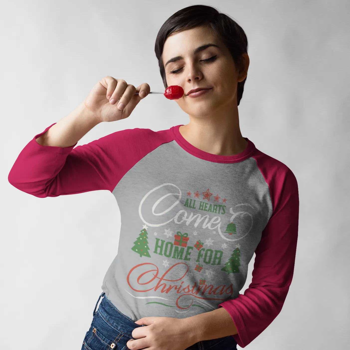 Home for Christmas 3/4 sleeve shirt