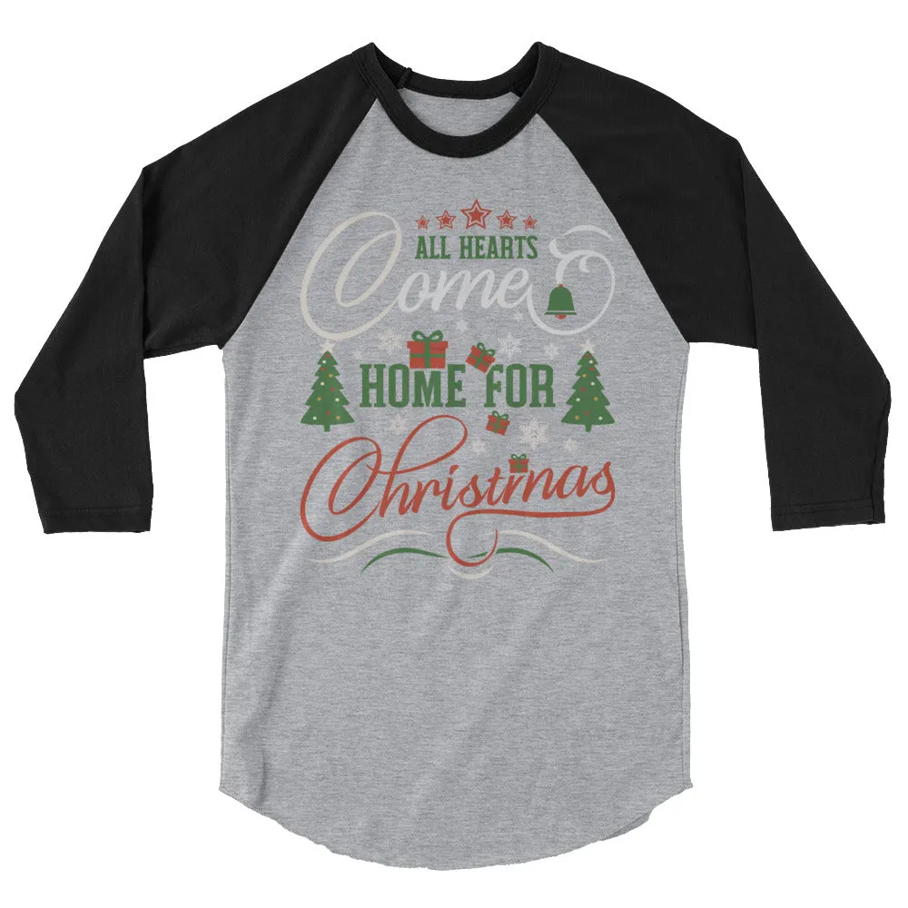 Home for Christmas 3/4 sleeve shirt