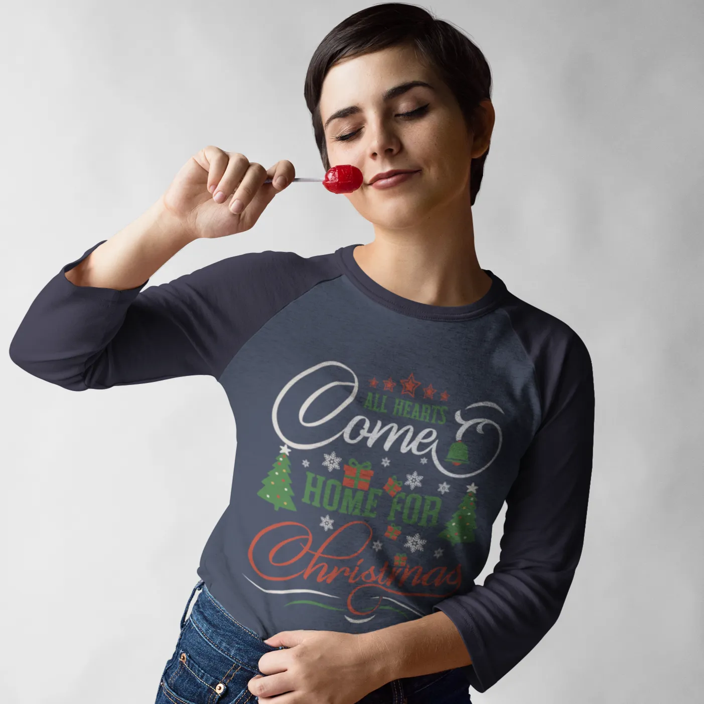 Home for Christmas 3/4 sleeve shirt