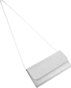 Homoyoyo Fashionable Black Evening Bag Clutch Purse Envelope Crossbody Bag Chain