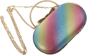 Homoyoyo Mini Crossbody Bag for Women Evening Bag Chain Stylish Clutch Purse Rhinestone Clutch Fashionable Evening Party