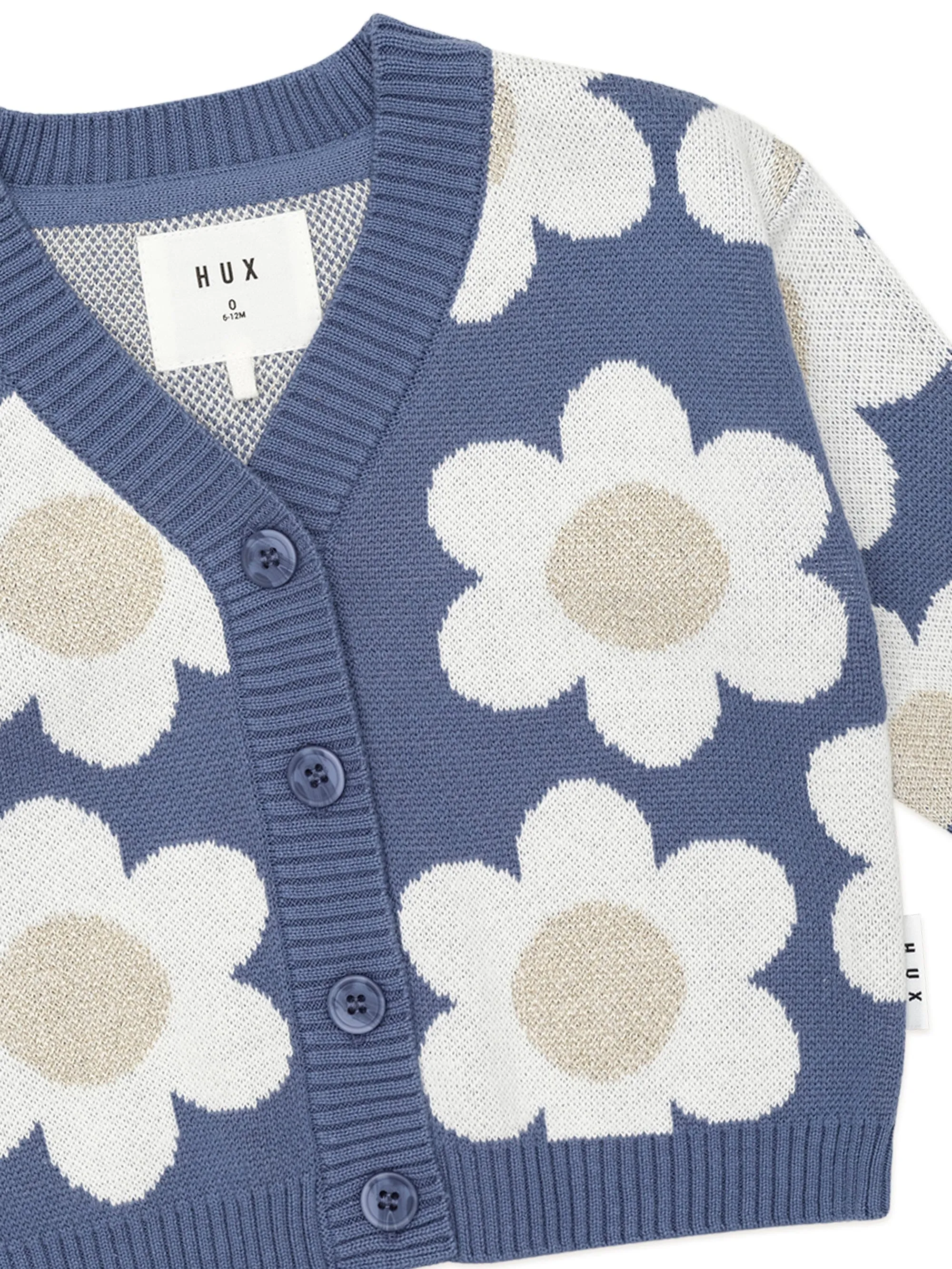 Huxbaby - Midnight Daisy Boxy Cardi - HB5175W25