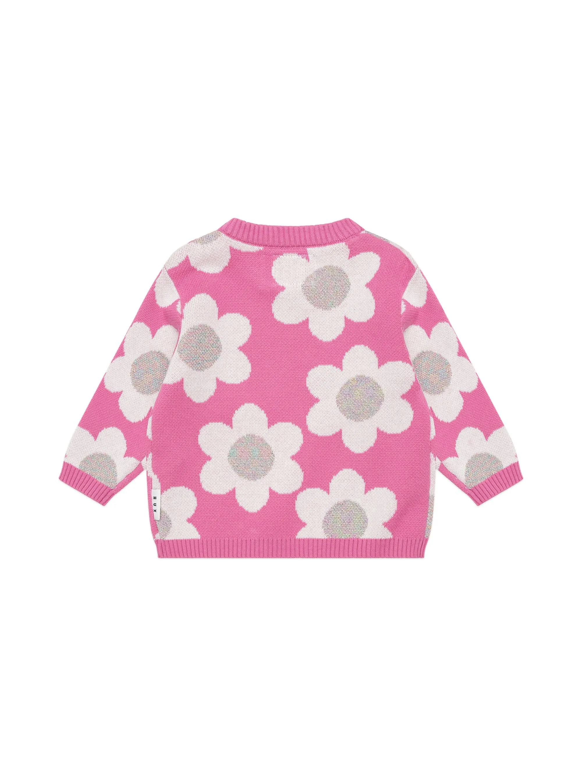 Huxbaby - Raspberry Daisy Knit Jumper - HB5174W25